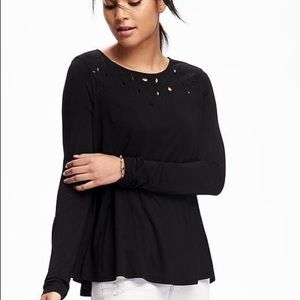 NWOT Old Navy Swing Long Sleeve top with cutouts